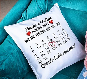 almofada 40x40 com estampa na frente