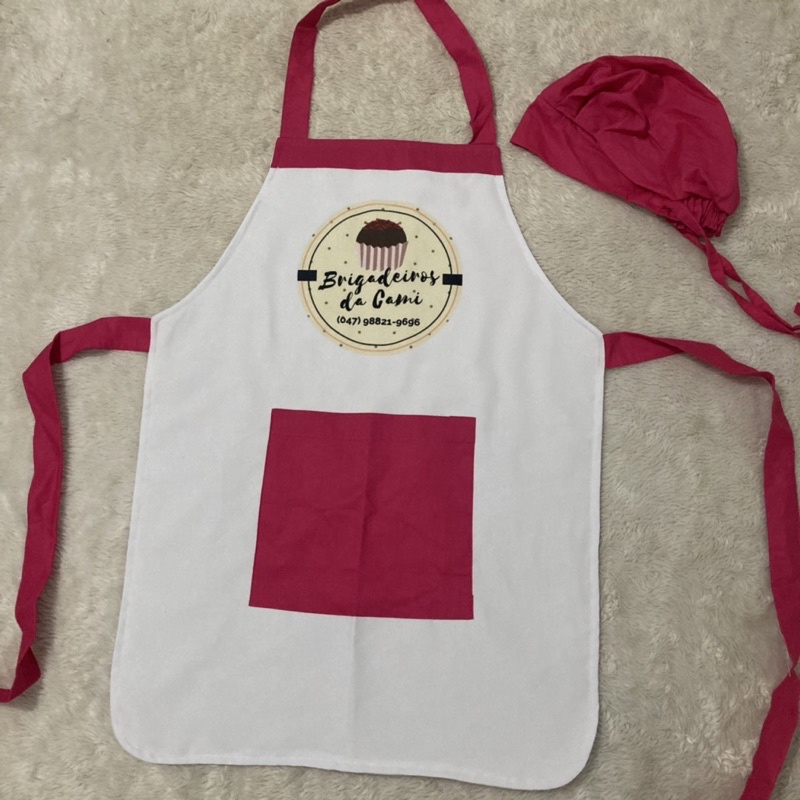 avental confeiteiro com touca