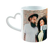 Caneca coração de Cor branca