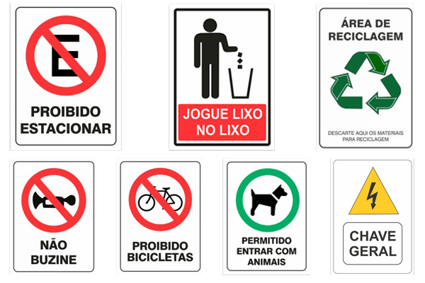 Placa de sinalização