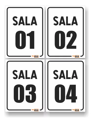 Placa de sala personalizada em acrílico 20x10cm